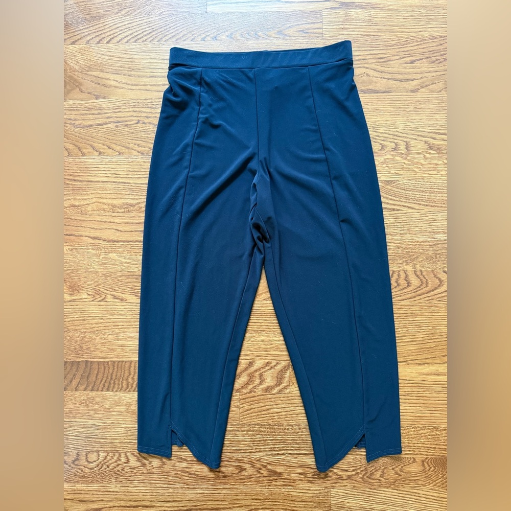 SYMPLI Capri Pants Travel Wrinkle Free Comfy Pull On Canada Black Basic Summer 6